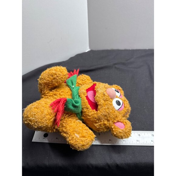 1987 Baby Fozzie 7.5" Bear Plush with Christmas Scarf Toy By Henson Associates F - Picture 6 of 7